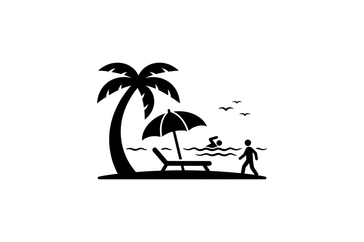 Coastal Paradise Silhouette Set, an Object Graphic by Creativeshirt (Photo 2 of 3)