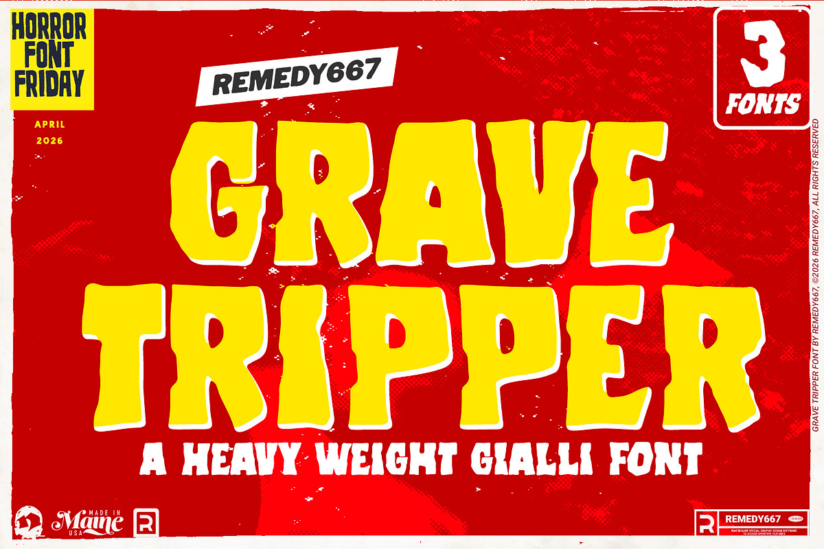 Grave Tripper - Horror Font Pack, a Handwritten Font by Remedy667 (Photo 1 of 6)