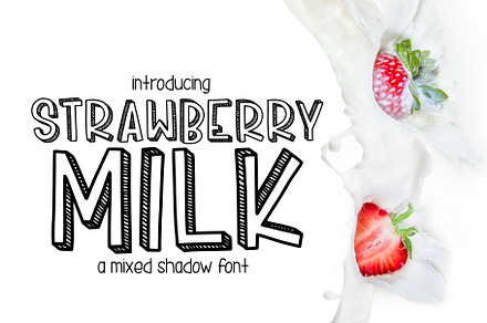 Strawberry Milk, a Font by Kitaleigh