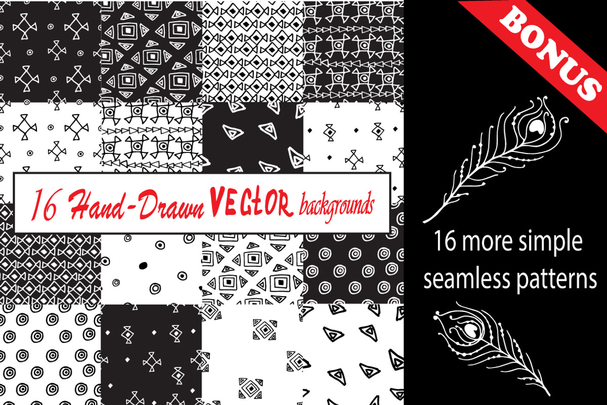 Hand-Drawn Ethnic Seamless Patterns, a Pattern Graphic by Maria Zebroff (Photo 5 of 5)