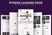 Fitness Landing Page Template, an UI Kit Template by CreativeShaper (Thumbnail 1 of 6)