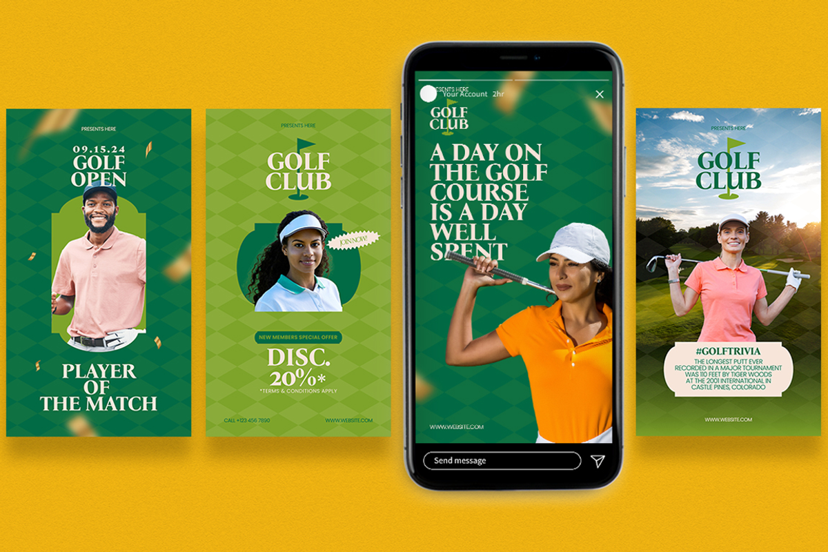 Golf Competition Canva & Instagram, a Social Media Template by Attype (Photo 4 of 4)