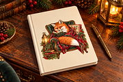 Christmas Woodland Fox Clipart, a Seasonal Illustration by Colorsfav (Thumbnail 6 of 7)