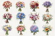 Wedding Flower Bouquet Clipart, an Illustration by NadiaTheronArt (Thumbnail 3 of 4)