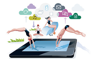 Diving Into A Pool Tablet