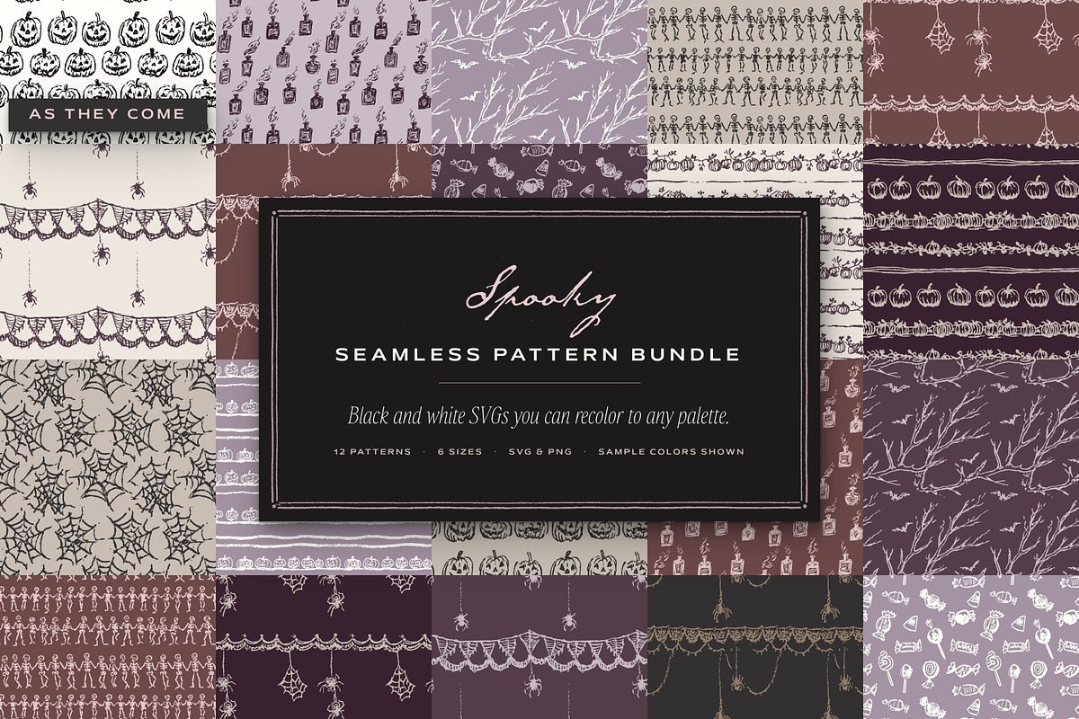 Spooky Halloween Seamless Patterns, a Pattern Graphic by The October Creative (Photo 1 of 12)