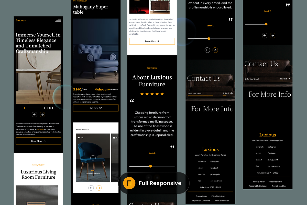 Premium Furniture Landing Page, a Landing Page Template by SLAB! Design (Photo 4 of 4)