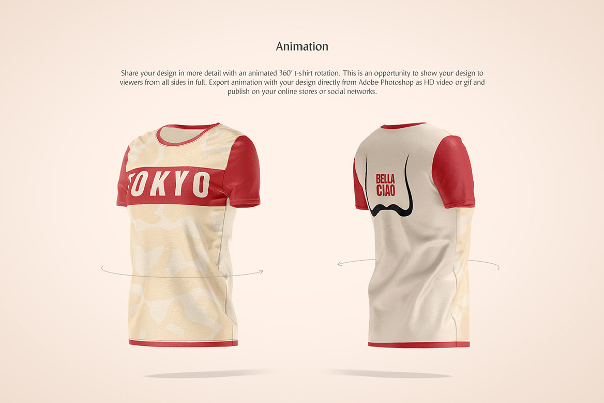Women's T-shirt Animated Mockup, a Shirt Mockup by rebrandy (Photo 4 of 11)