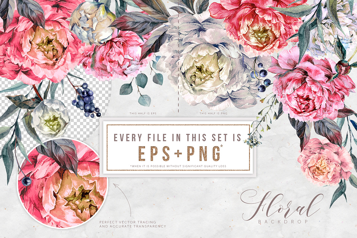 Piano Pastello | Peony Symphony II, a Decorative Illustration by Inna Sinano (Photo 4 of 12)