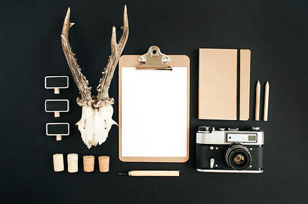 Clipboard and hipster stuff, an Arts & Entertainment Photo by Floral Deco
