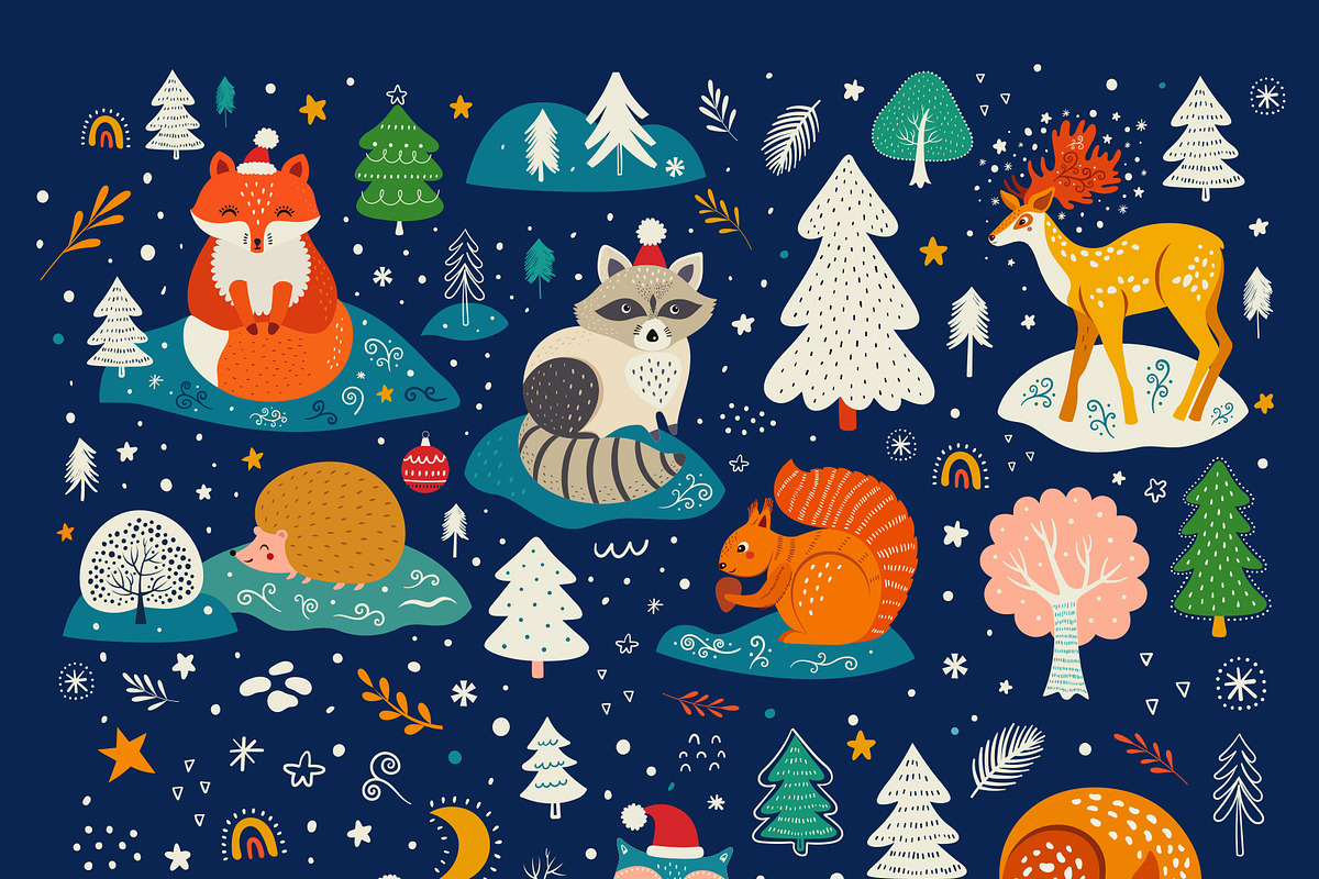 Cute Christmas collection, a Seasonal Illustration by MoleskoStudio (Photo 6 of 7)