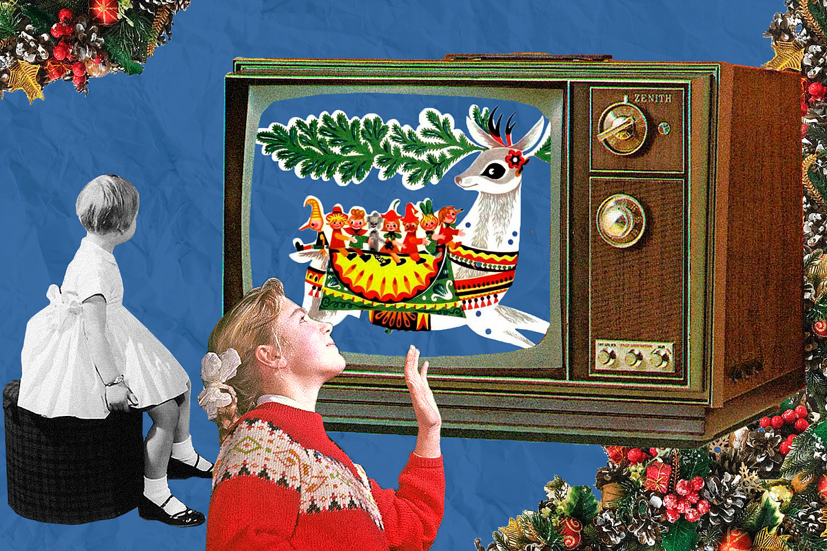 RETRO CHRISTMAS COLLAGE CREATOR FREE, an Object Graphic by Alexiva (Photo 2 of 5)