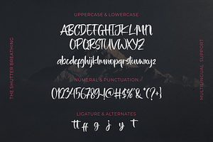 The Shutter Breathing - Brush Font