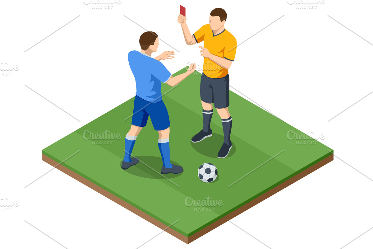 Isometric football referee showing, a Sport Illustration by Golden Sikorka