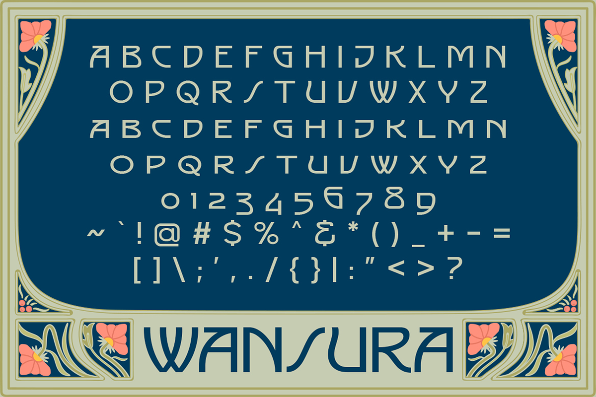 Wansura - Art Nouveau Fonts, a Sans Serif Font by Konstantine Studio (Photo 3 of 3)