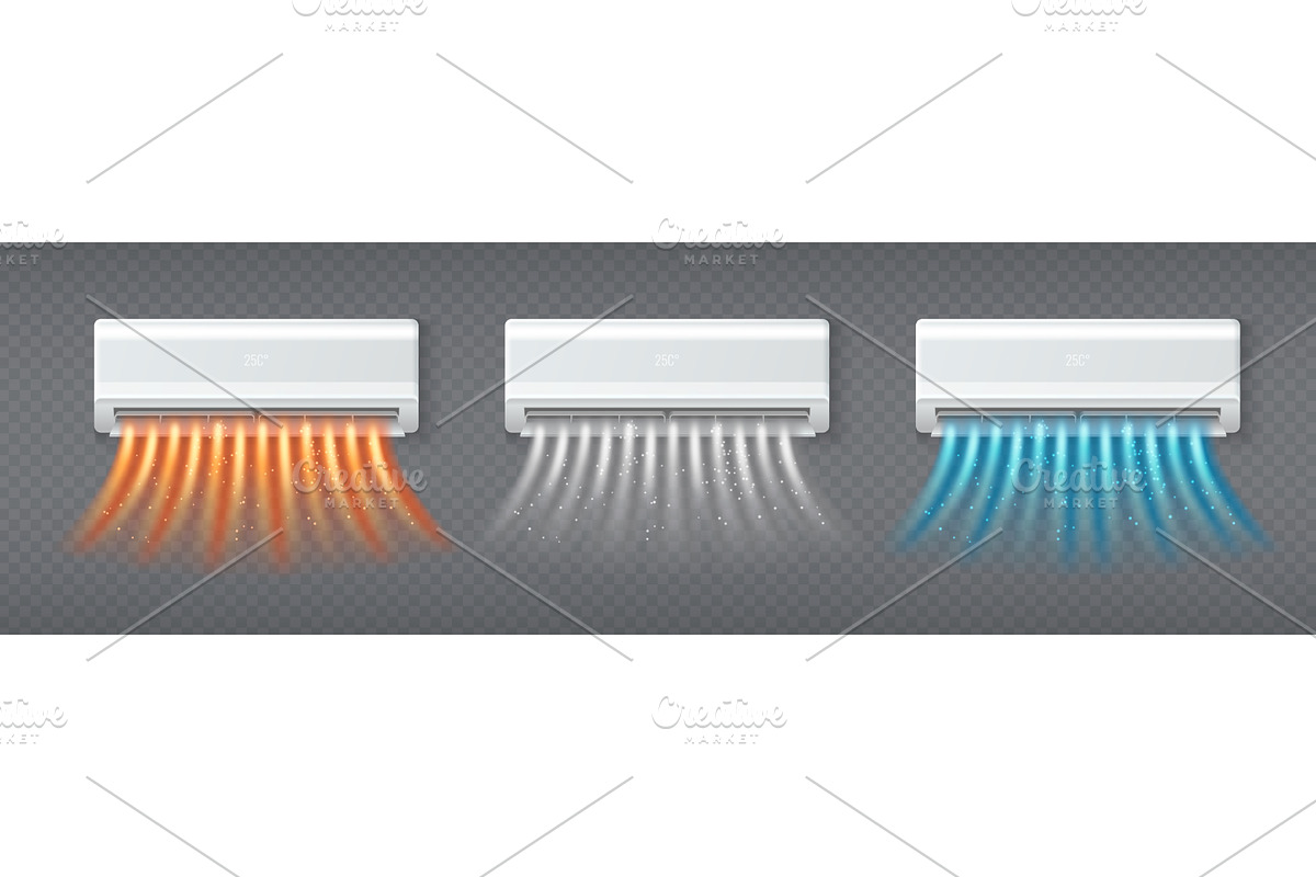 Air condition 3d systems with, a Technology Illustration by art PVP - market