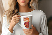 Kawaii Red Panda. T-Shirt, PNG, SVG., an Animal Illustration by KENO Mascots (Thumbnail 3 of 8)