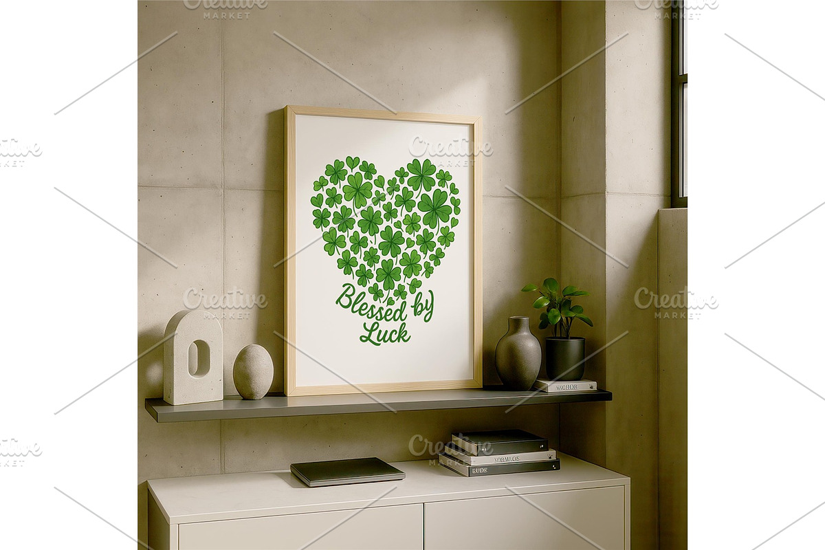 Blessed by Luck Wall Art Shamrock, a Background Graphic by LaseredNinja (Photo 6 of 7)