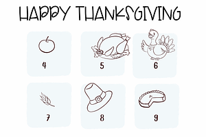 Happy Thanksgiving Symbols Fonts