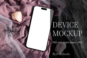 Halloween Device Mockup Phone fall