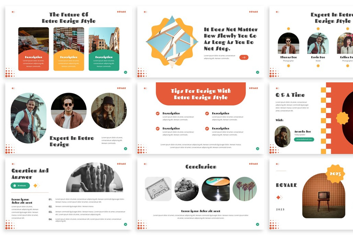 Royale - Retro Design Google Slides, a Presentation Template by SlideFactory (Photo 4 of 4)
