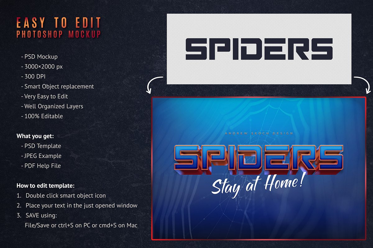 Spiders Text Effect, a Layer Style Add-On by Andrew Skoch Design (Photo 2 of 2)