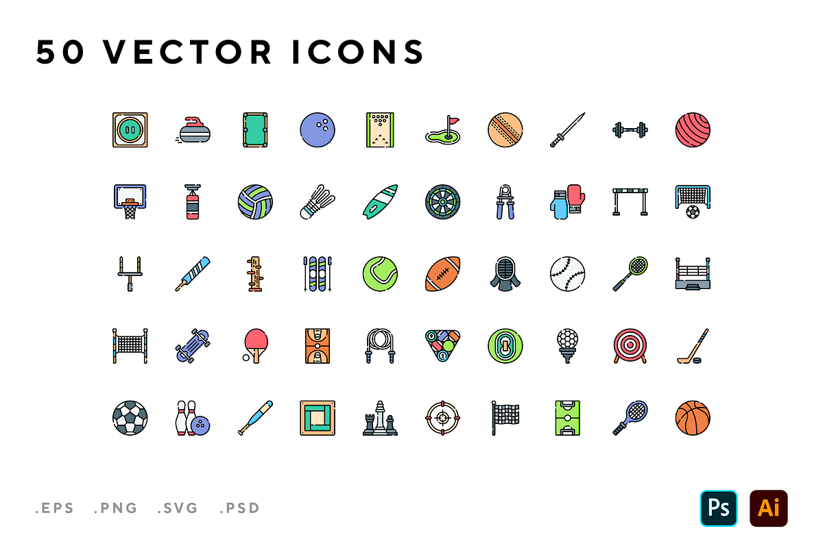 Sport icons, an Outline Icon by Wencory (Photo 1 of 2)