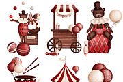 Circus- baby graphic collection, an Animal Illustration by Linerisyart (Thumbnail 12 of 14)