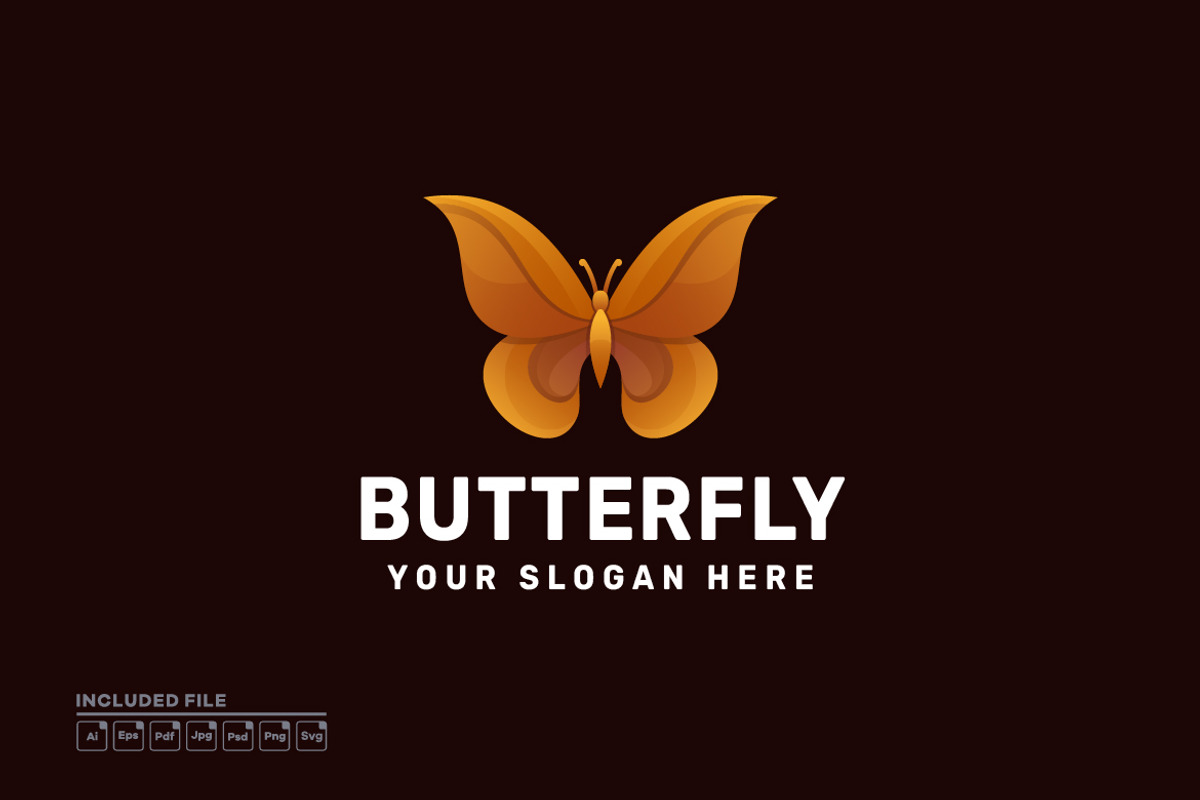 Butterfly Gradient Colorful Logo, a Branding & Logo Template by yuanesei