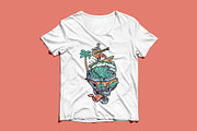 Skull surfing while playing guitar, a Person Illustration by gunaonedesign (Thumbnail 4 of 4)