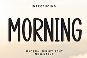 Morning | Script Font, a Script Font by Scratchones (Thumbnail 1 of 8)