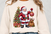 Rhinestone Santa Claus Christmas PNG, a Seasonal Illustration by Canvas Craft (Thumbnail 5 of 6)