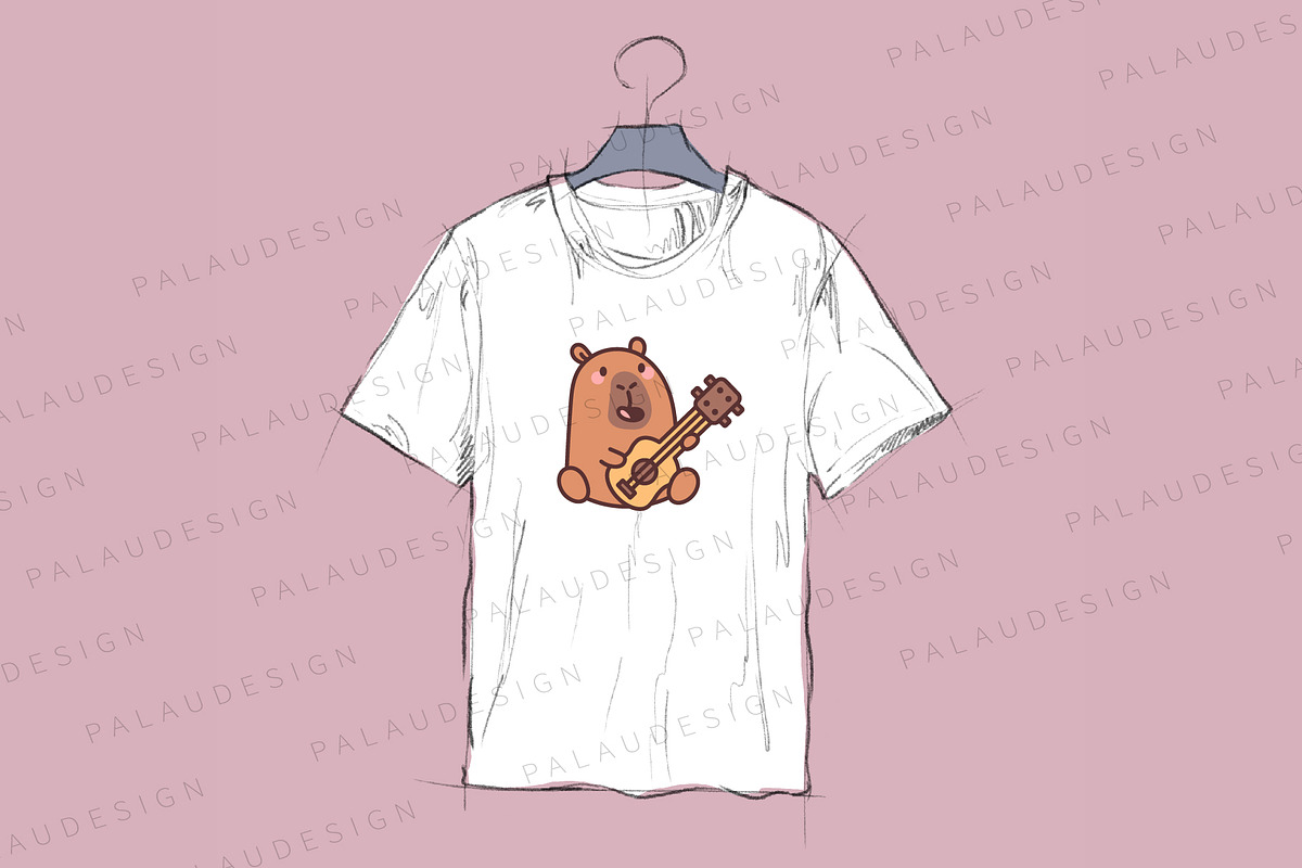 Kawaii Capybara Picnic Character, an Animal Illustration by Palau (Photo 3 of 12)