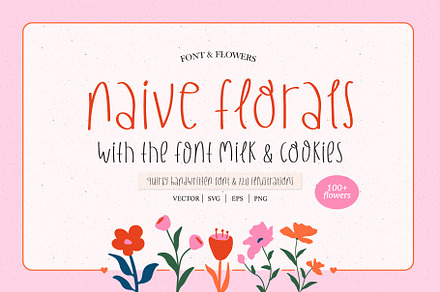 Quirky Handwritten Font Cute Flowers, a Handwritten Font by Kaya Fonts