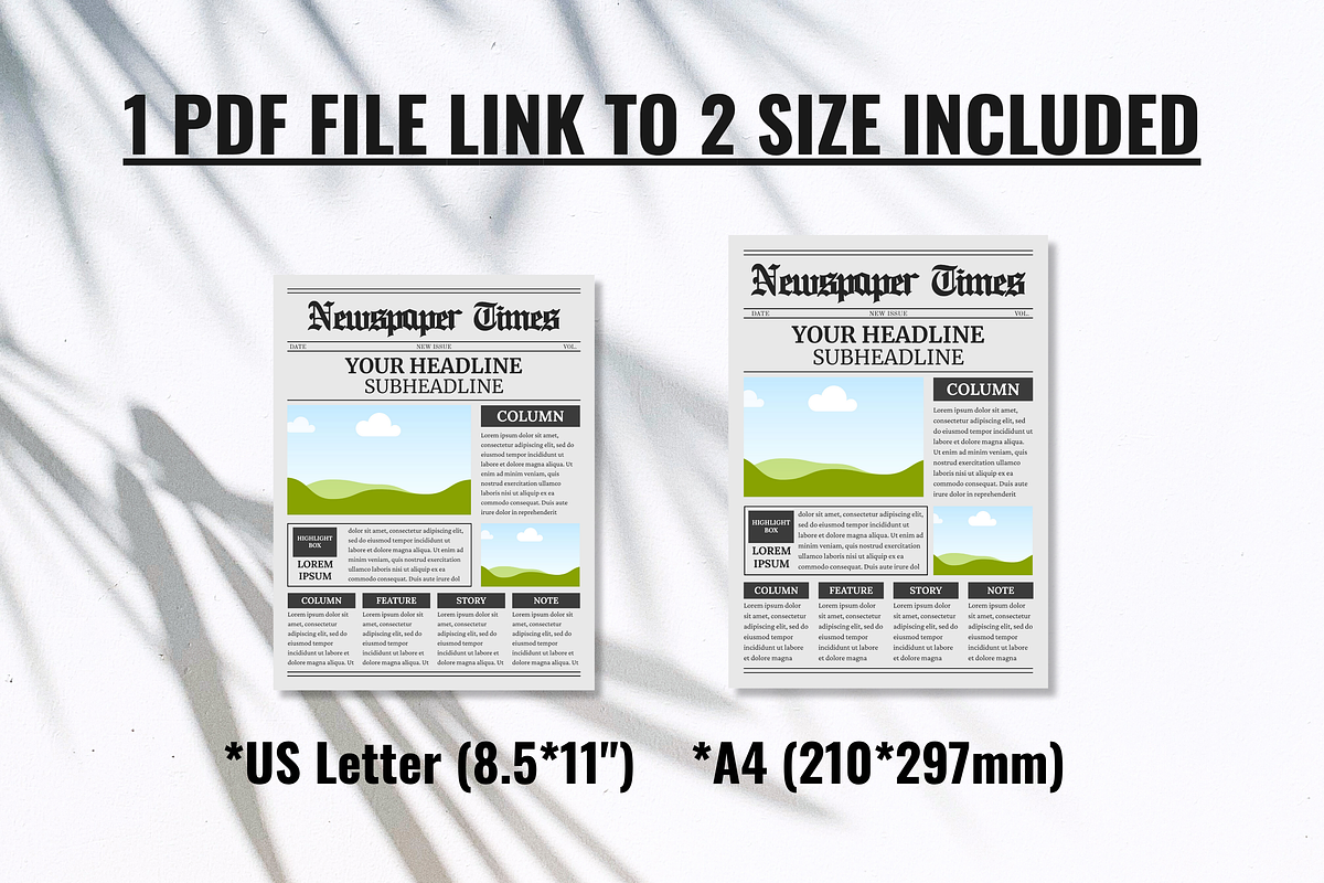 Front Page Newspaper Template, a Magazine Template by ZoloDesignHub (Photo 2 of 7)