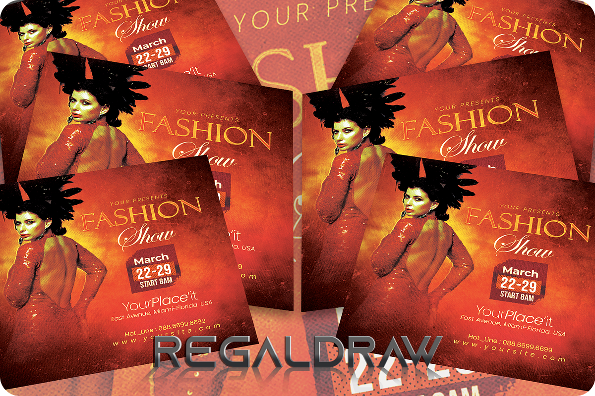 Fashion Show Flyer, a Flyer Template by regalDRAW (Photo 3 of 4)