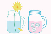 Mason Jars Clipart Vector Set, a Food Illustration by Digital Sugar (Thumbnail 2 of 3)