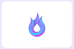 Blue Fire Modern Brand Logo Template, a Branding & Logo Template by Graplick