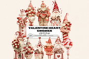 VALENTINE HEART GNOMES CLIPART, a Seasonal Illustration by Daring Digies (Thumbnail 1 of 9)