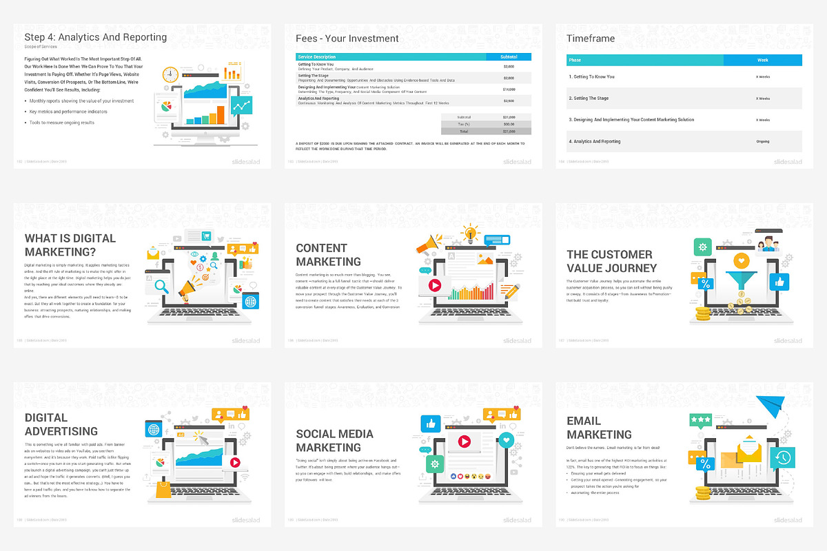 Top Digital Marketing Proposals PPT, a Presentation Template by SlideSalad (Photo 26 of 32)