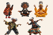 MODERN GRANDMOTHERS CLIPART PACK, a Person Illustration by Daring Digies (Thumbnail 3 of 7)
