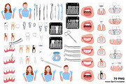 Dentistry Clipart Set, a Healthcare Illustration by Serghei Caraulan (Thumbnail 2 of 7)