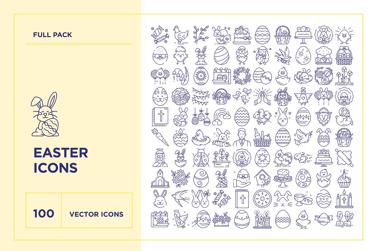 Easter Line Icon Set, an Outline Icon by iStar Design (Photo 2 of 5)