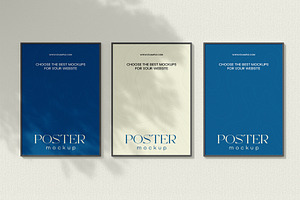 Three Poster Frame Mockup Template, a Product Mockup by graphypix