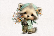 Summer Funny Raccoon Clipart, an Illustration by CreationArt (Thumbnail 10 of 10)