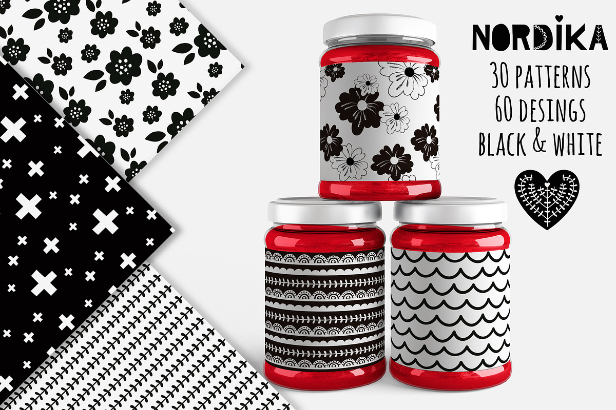 Nordika Seamless Patterns, a Pattern Graphic by Chus Moreno Studio (Photo 2 of 9)
