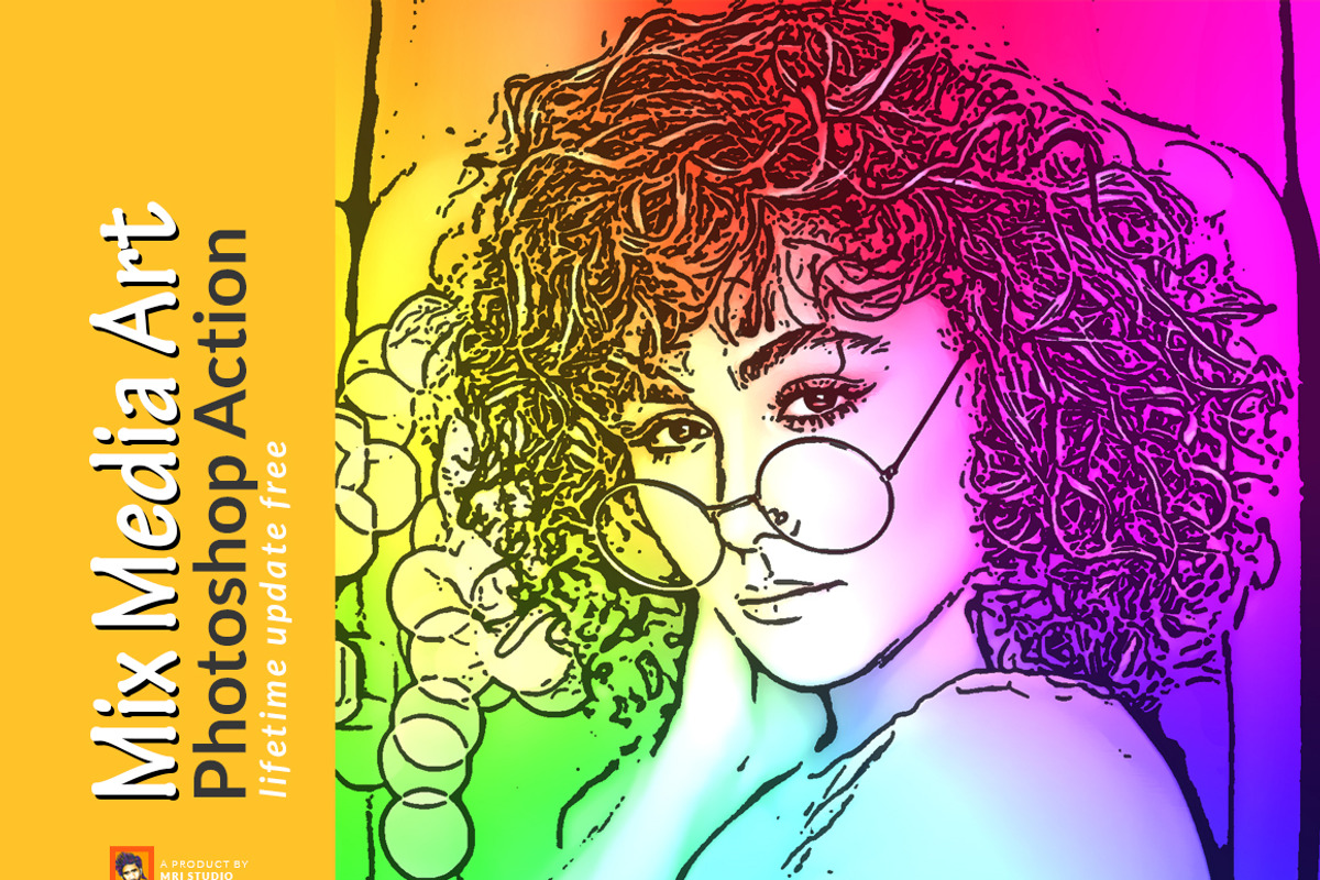 Mix Media Art Photoshop Action, an Action Add-On by MRI STUDIO (Photo 1 of 8)