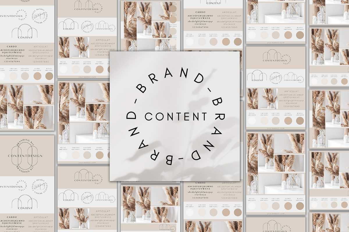 Aesthetic Brand Board Template Canva, a Stationery Template by BRANDcontent (Photo 6 of 6)