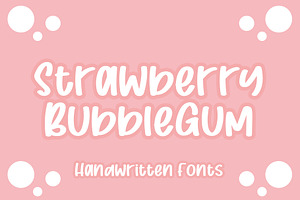 Strawberry Bubblegum Fonts