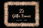 Rose Gold Confetti Frames Borders, a Texture Graphic by Nifty Template Studio (Thumbnail 6 of 10)